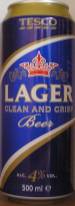 Tesco Lager Clean And Crisp Beer